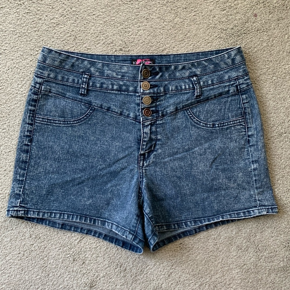 Body Central High Waisted Denim Shorts